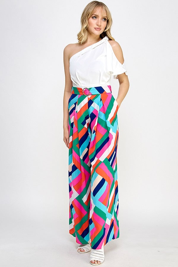 Chiqui Magenta Multicolor Pants