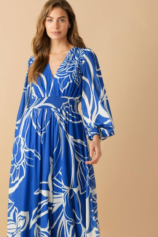 Multi Blue Maxi Dress