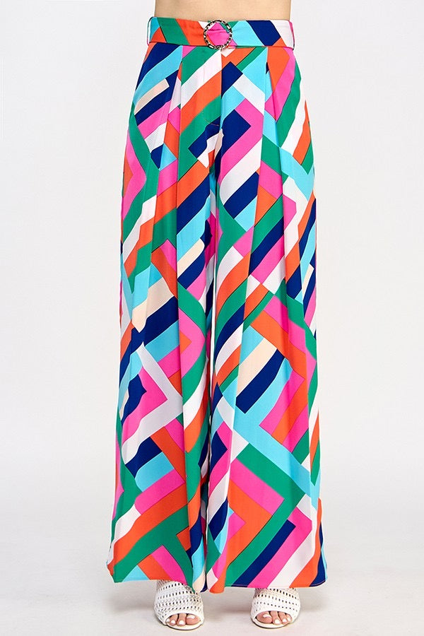 Chiqui Magenta Multicolor Pants