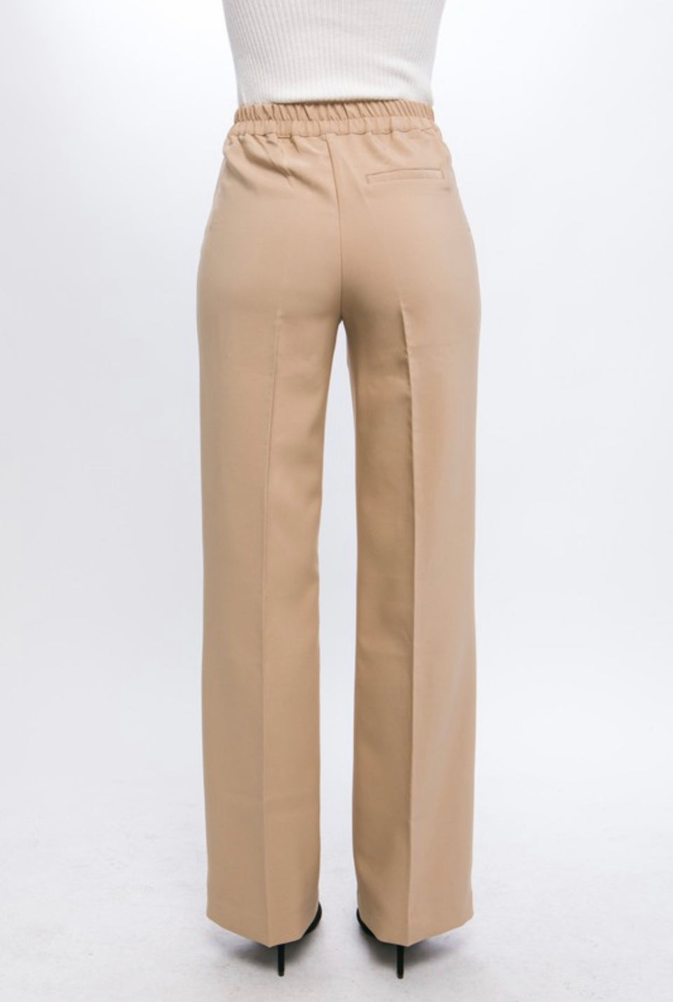 Beige Fit Dress Pants