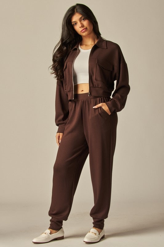 Brown Pants Set