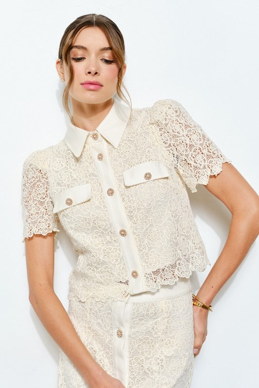 Margot Cream Top
