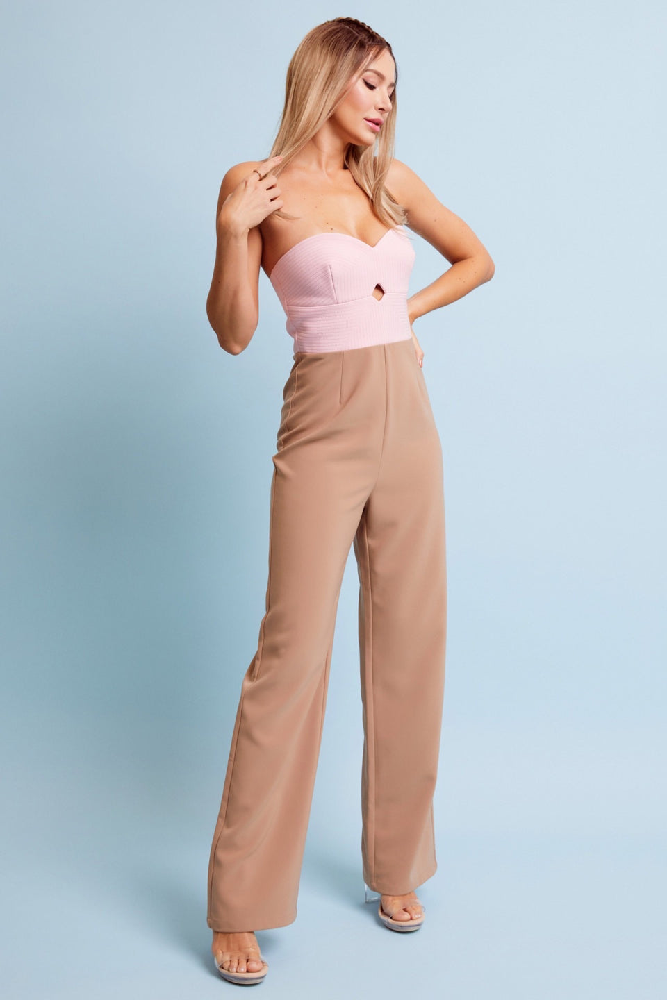 Strapless Rose Jumpsuit