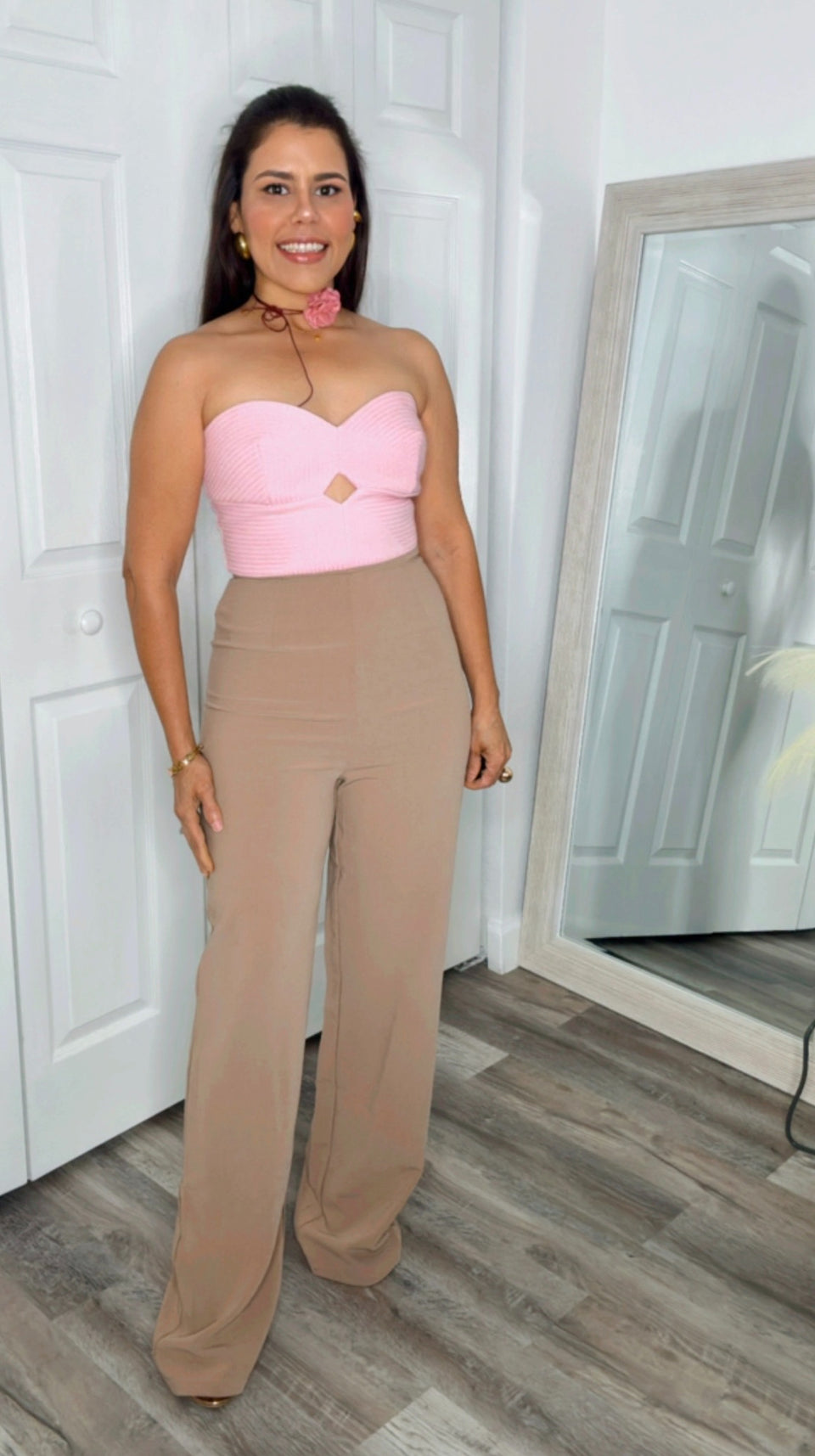 Strapless Rose Jumpsuit