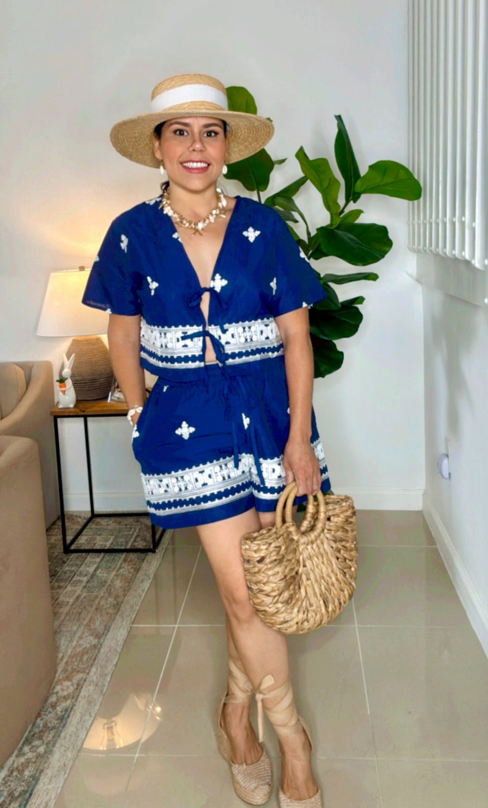 Navy and White Set