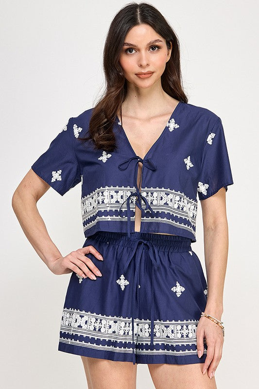 Navy and White Set