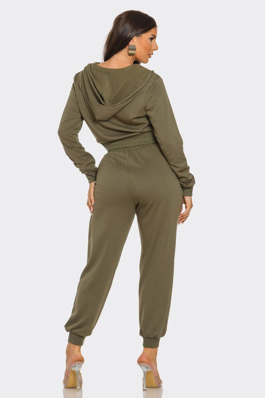 Jogger Olive Pants Set