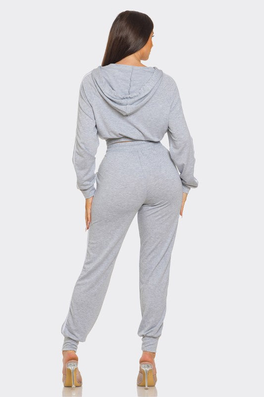 Grey Jogger Pants Set