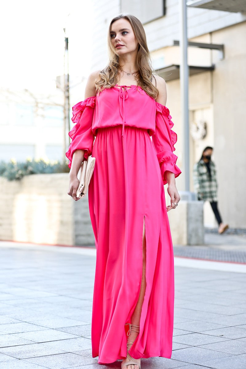 Off shoulder Ruffle Dress