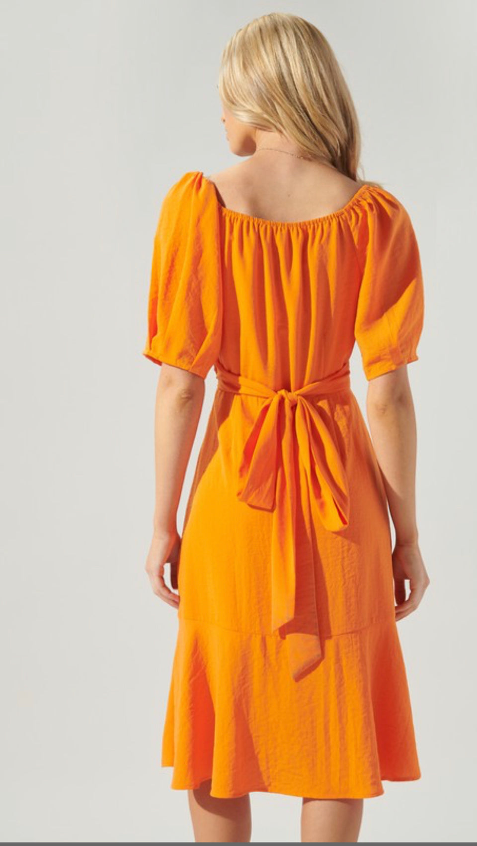 Orange Midi Dress