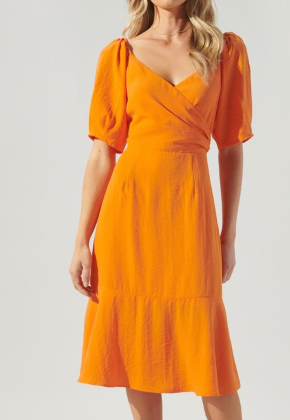 Orange Midi Dress